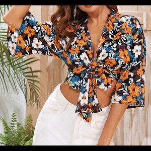 Floral crop top